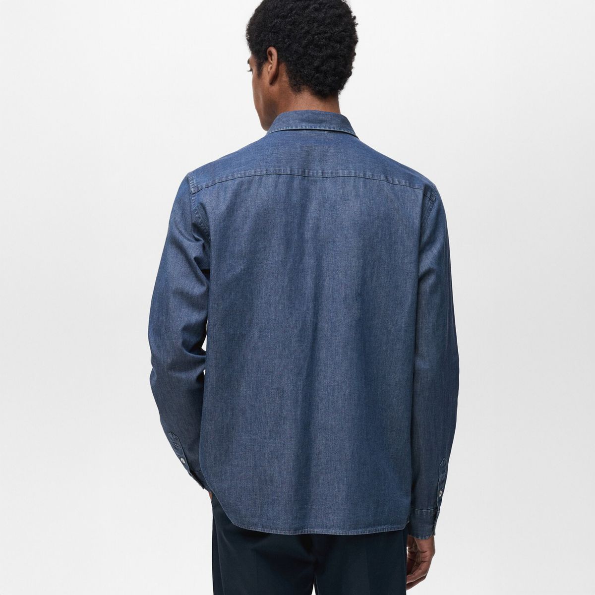 MANGO MAN - Camisa Neguri Jeans 100% Algodón Hombre Mango Man