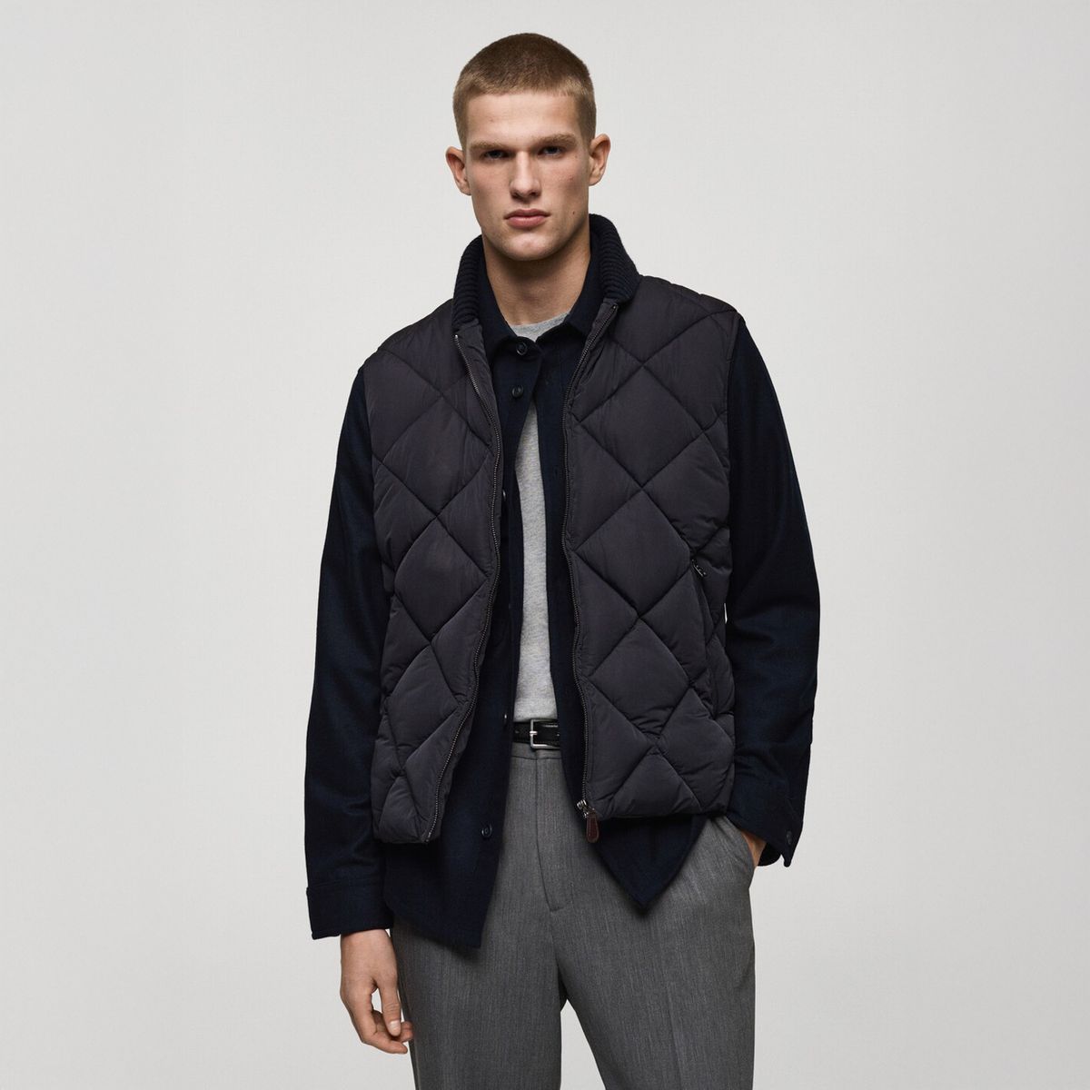 MANGO MAN - Parka Cooperst Sin Mangas Impermeable Hombre Mango Man