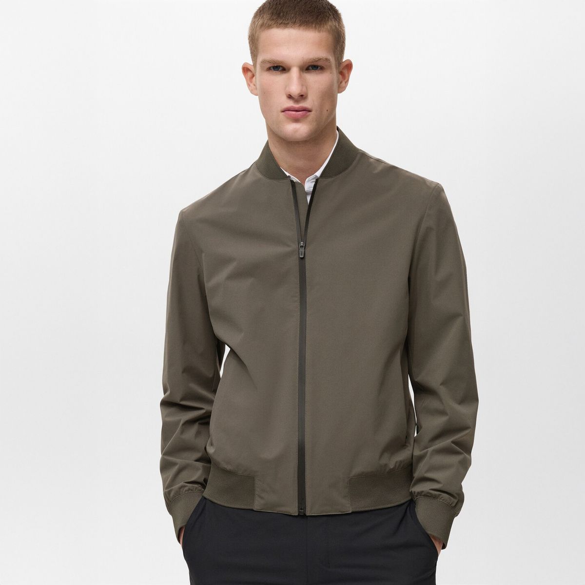 MANGO MAN - Chaqueta Bomber Brenta Performance Impermeable Hombre Mango Man