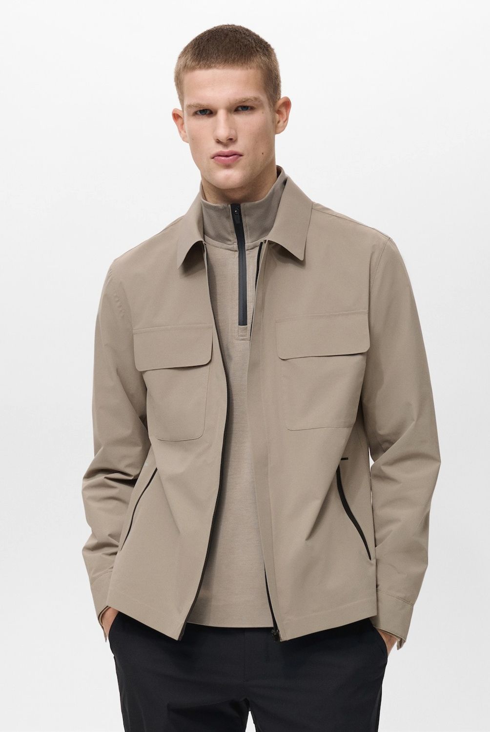 MANGO MAN - Chaqueta Water Repellent Bolsillos Hombre Mango Man