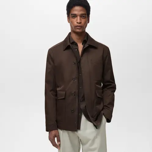 MANGO MAN - Chaqueta Date Algodón Impermeable Hombre