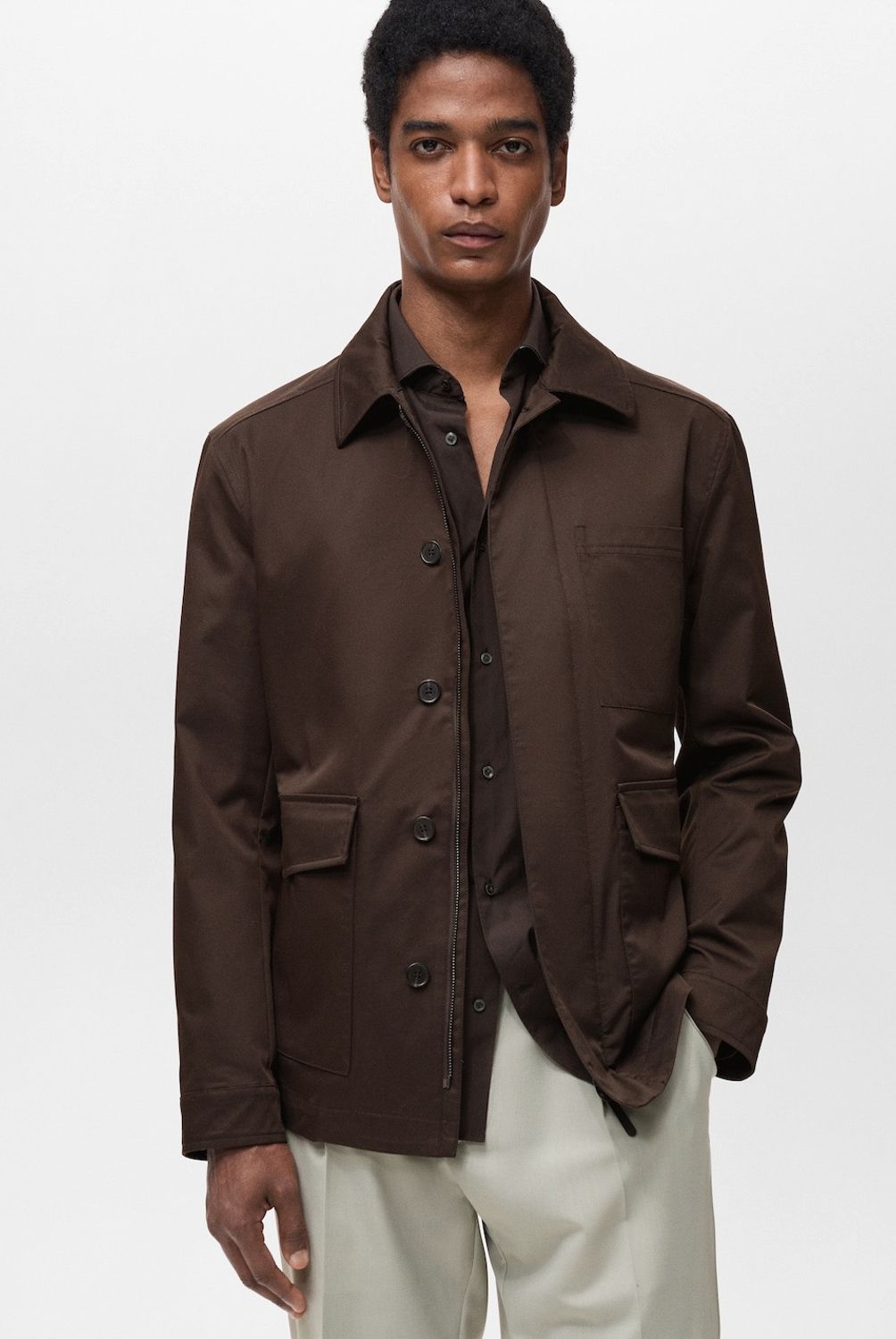 MANGO MAN - Chaqueta Algodón Water Repellent Hombre Mango Man