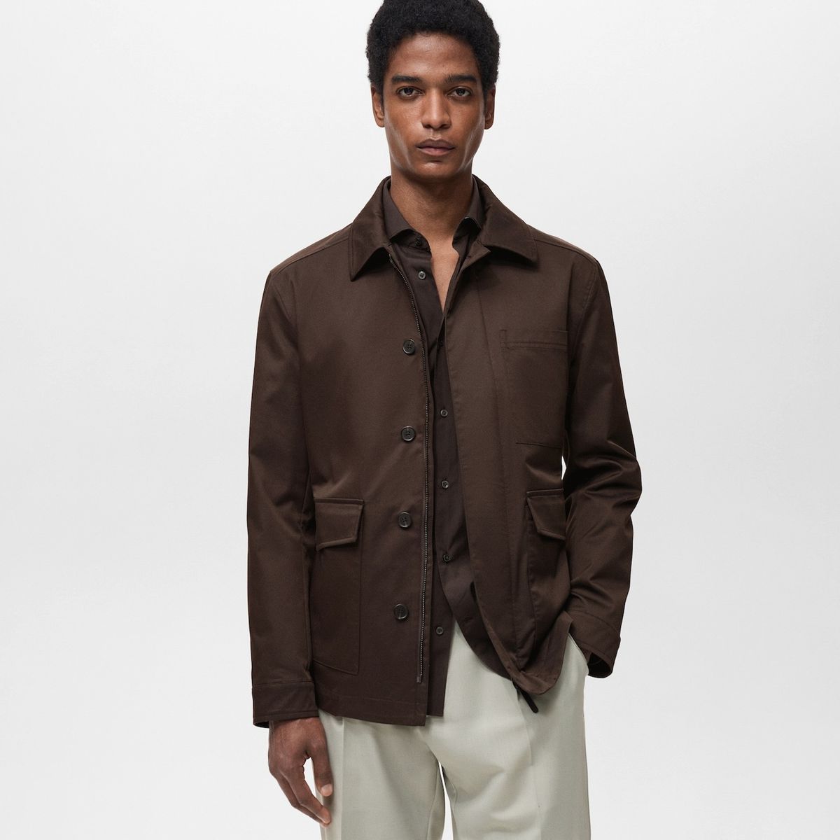 MANGO MAN - Chaqueta Date Algodón Impermeable Hombre Mango Man