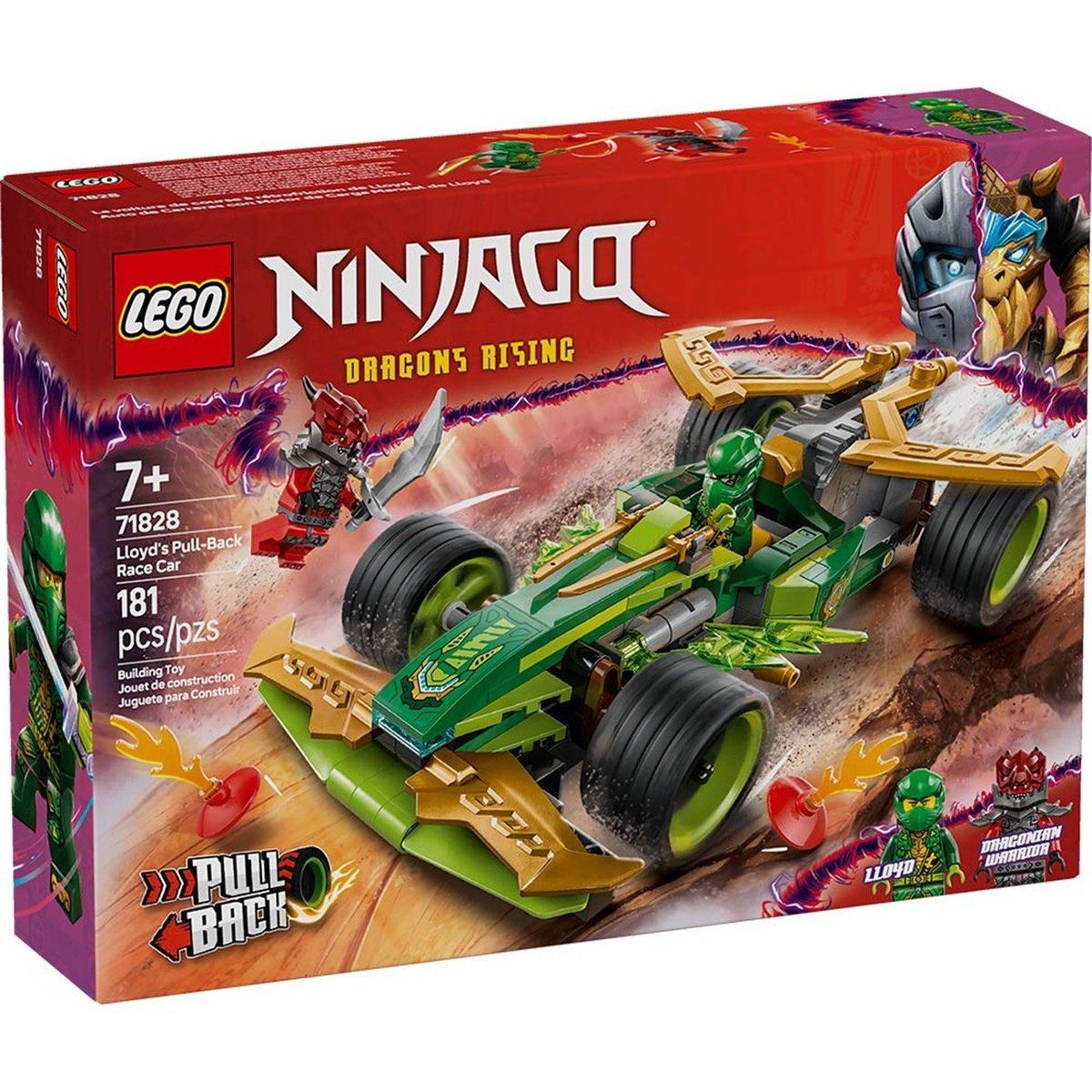 LEGO - Lego Ninjago: Auto de Carreras con Motor Manual de Lloyd