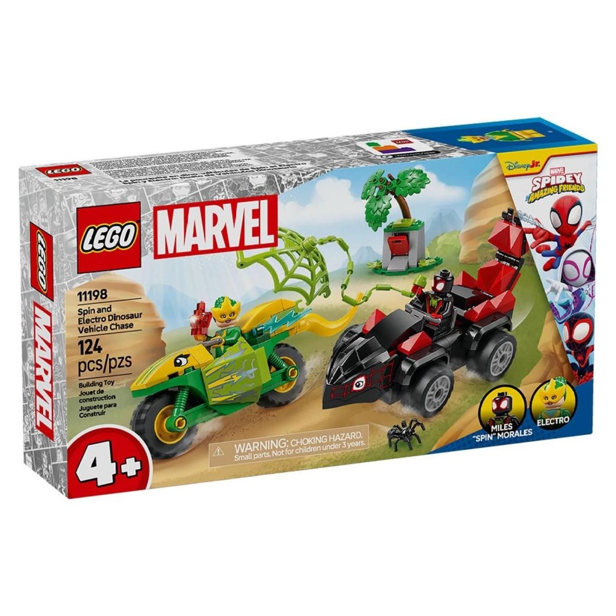LEGO - Lego Marvel: Spin y Electro Duelo de Vehículos Dinosaurio
