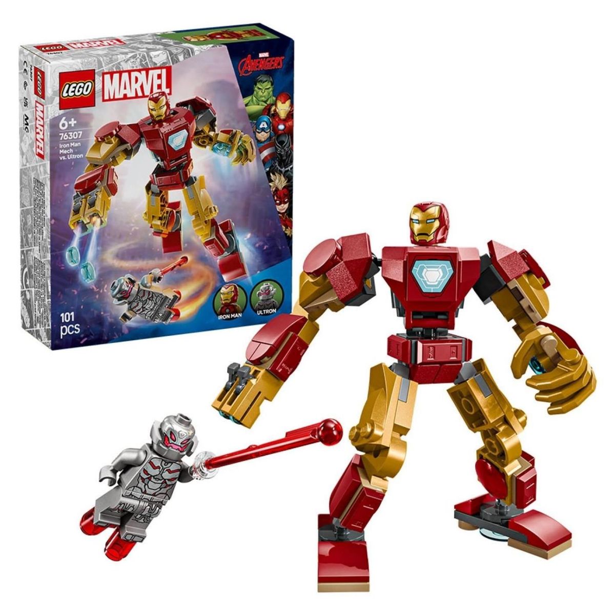 LEGO - Lego Marvel: Armadura Robótica de Iron Man vs. Ultrón