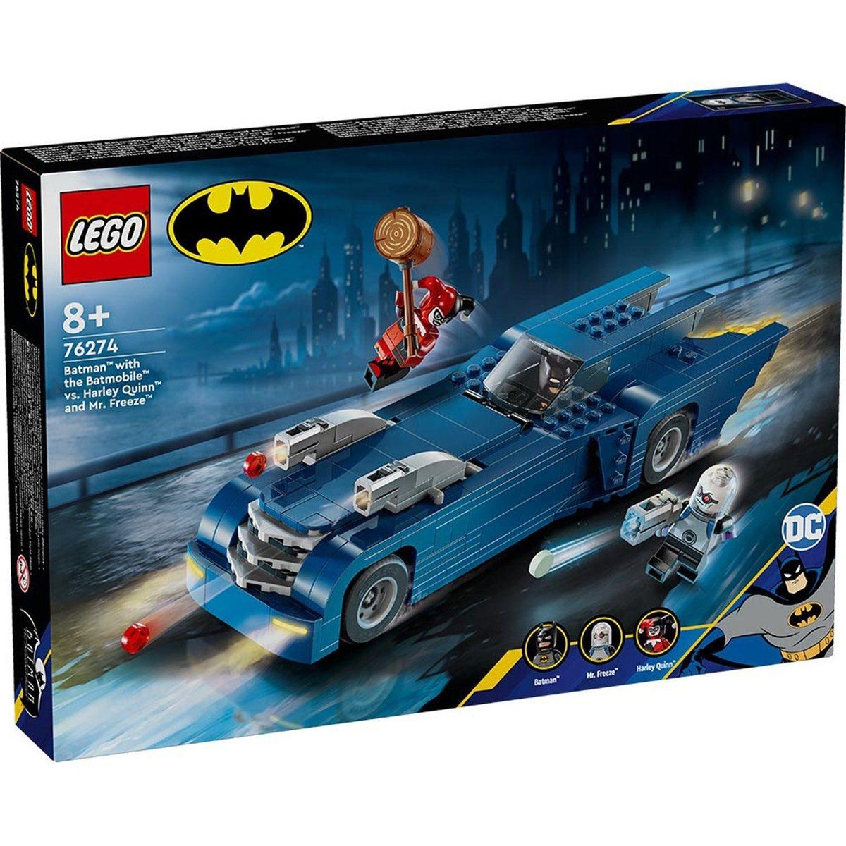LEGO - Lego DC: Batman con Batmóvil vs. Harley Quinn y Mr. Freeze
