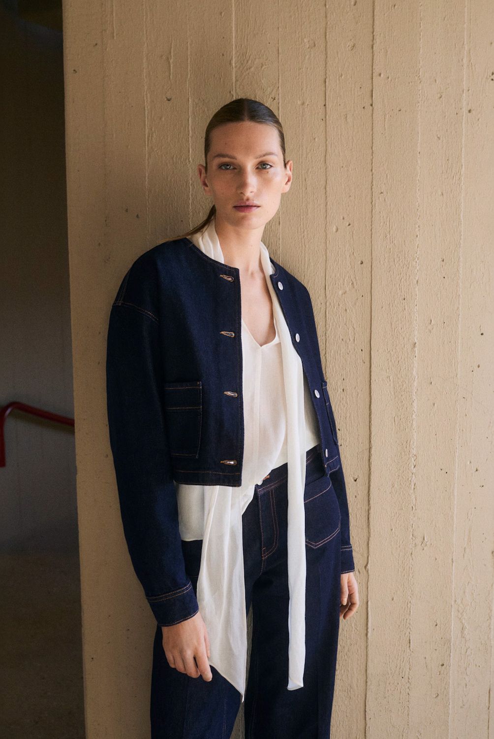 MANGO - Chaqueta Vaquera Rinse Wash Algodón Mujer Mango