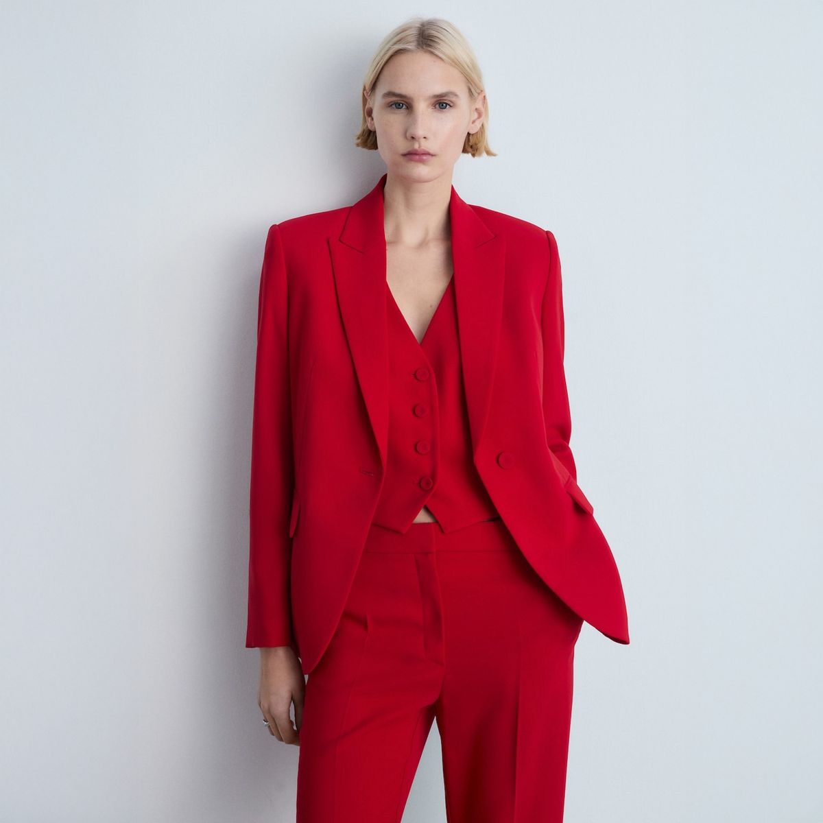 MANGO - Blazer Traje Estructura Mujer Mango