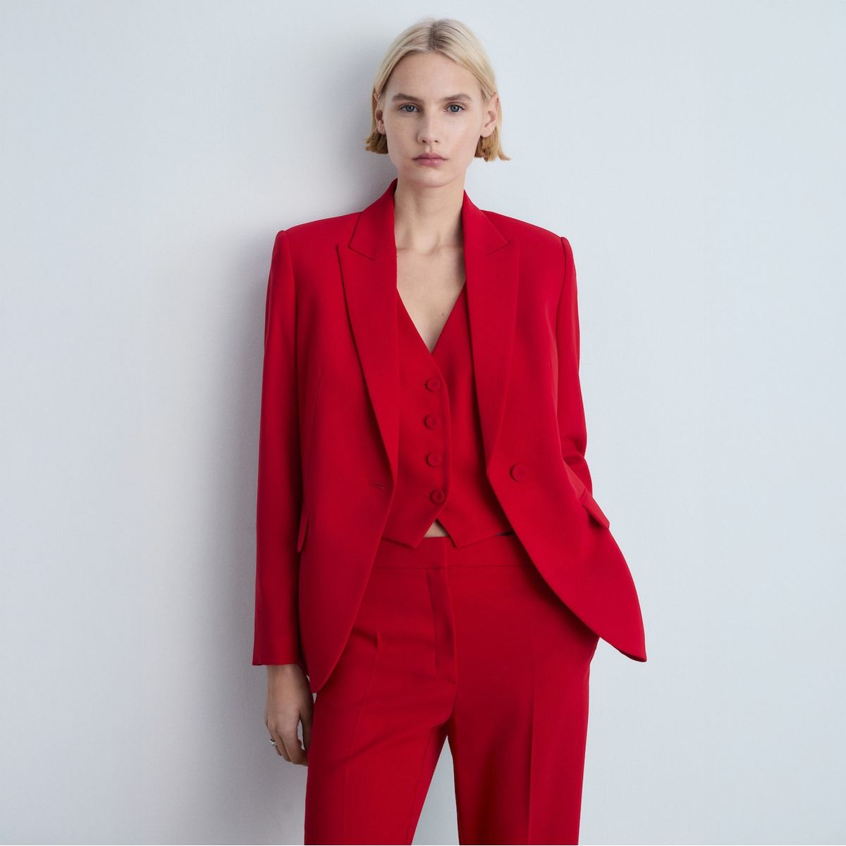 MANGO - Blazer Traje Estructura Mujer Mango