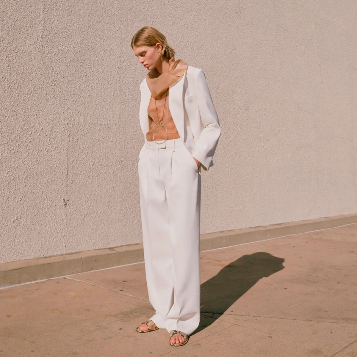 MANGO - Blazer Traje Oversize Doble Botonadura Mujer Mango