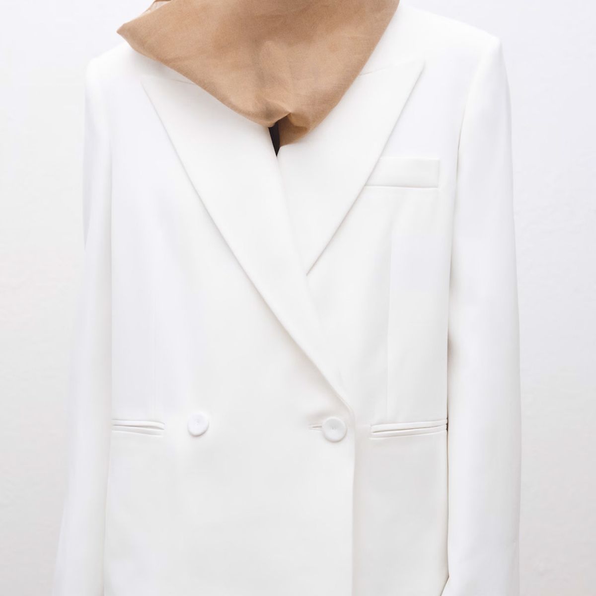 MANGO - Blazer Traje Oversize Doble Botonadura Mujer Mango