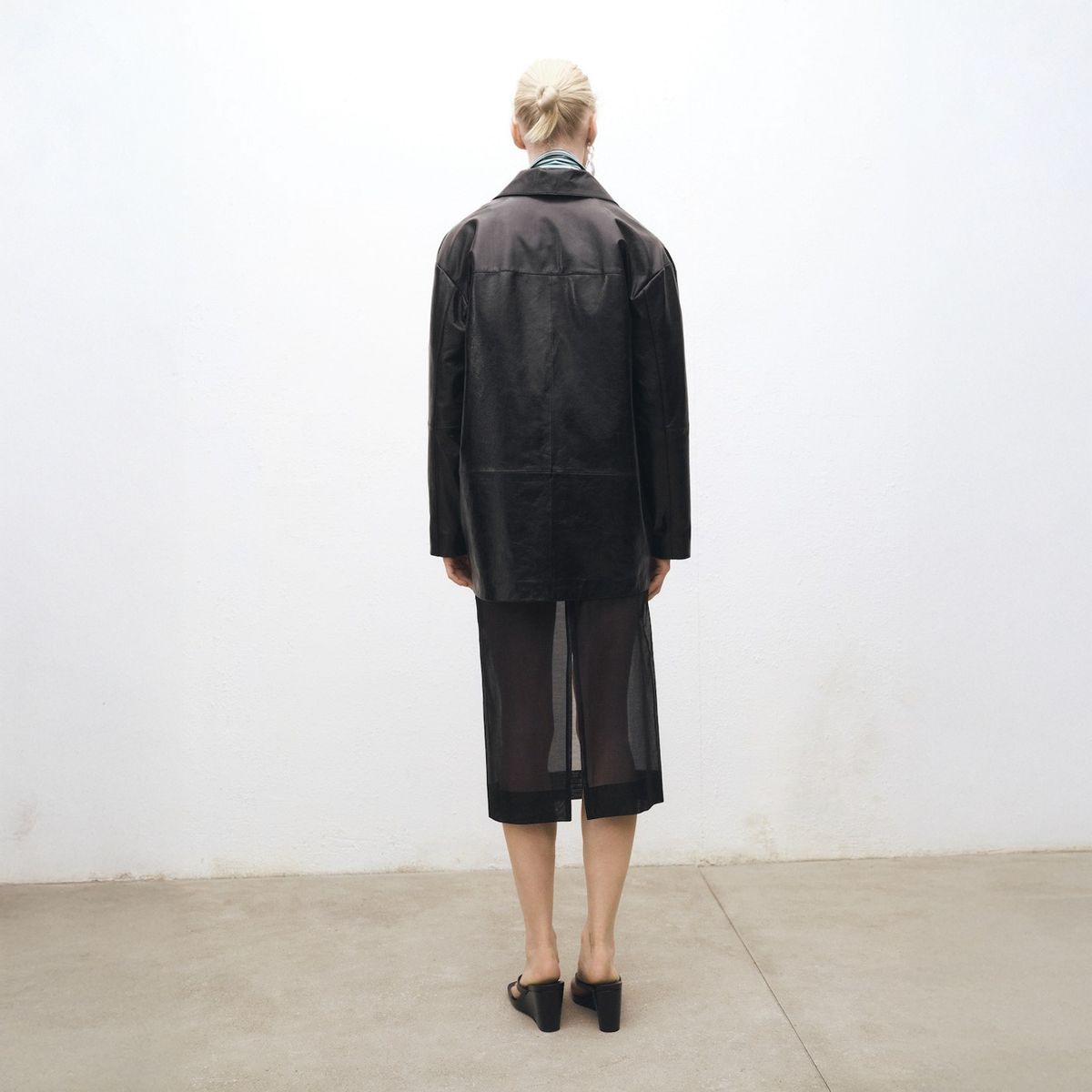 MANGO - Falda Midi Seda Semitransparente Mujer Mango