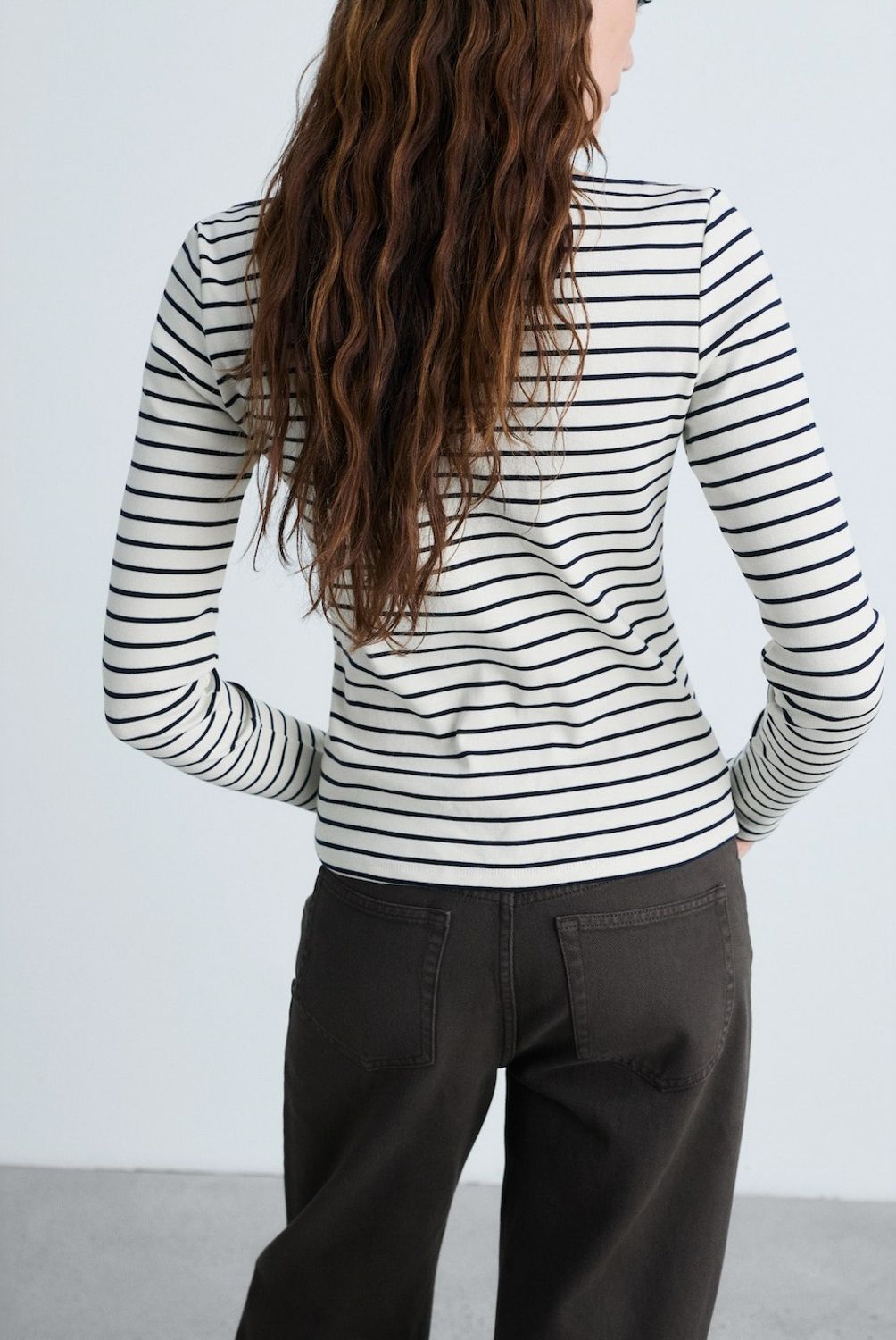 MANGO - Camiseta Rayas Cuello Barco Mujer Mango