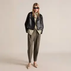 MANGO - Pantalón Recto Tiro Medio Mujer