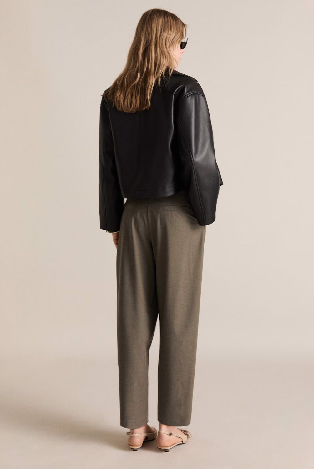 MANGO - Pantalón Recto Tiro Medio Mujer Mango