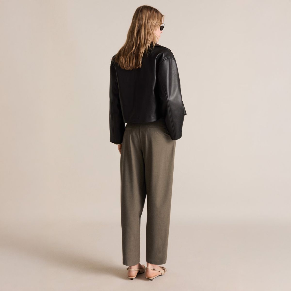 MANGO - Pantalón Recto Tiro Medio Mujer Mango