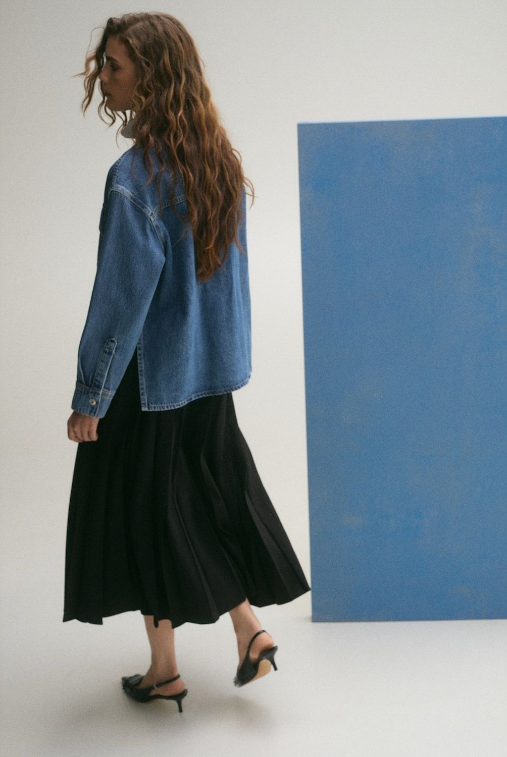 MANGO - Sobrecamisa Vaquera Bolsillos Algodón Mujer Mango