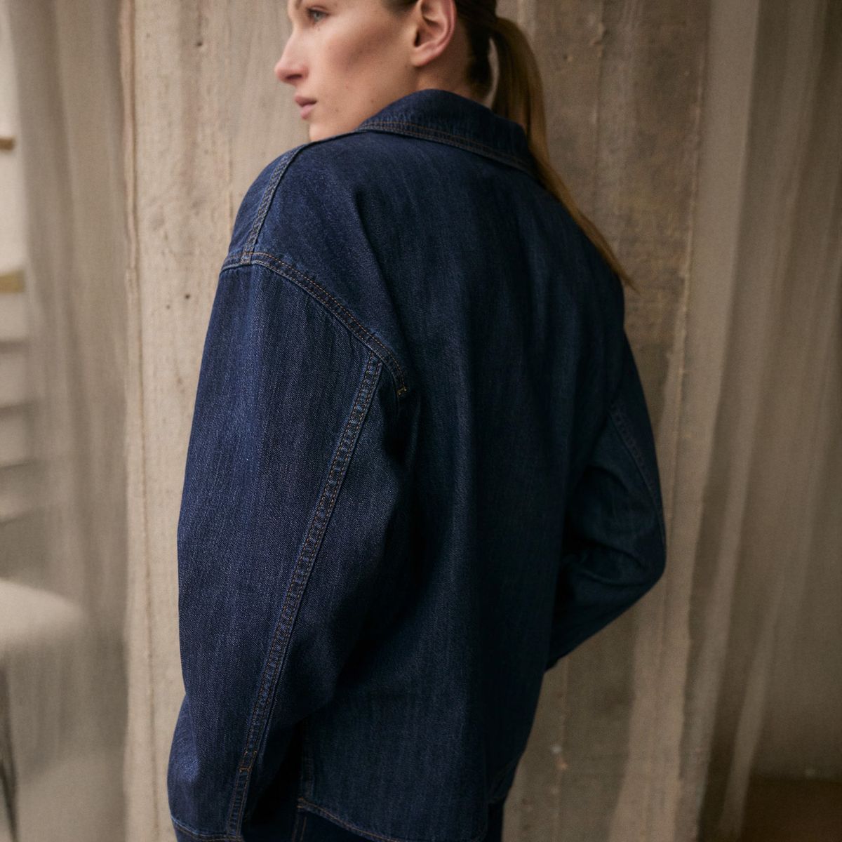 MANGO - Blusa Vaquera Algodón Mujer Mango