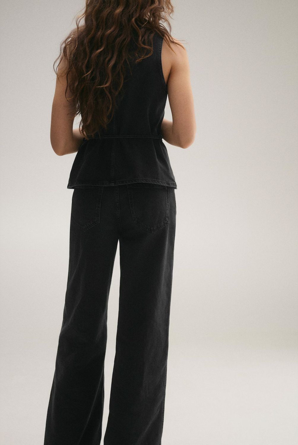 MANGO - Jeans Wide Leg Tiro Alto Algodón Mujer Mango