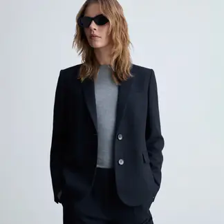 MANGO - Blazer Traje Raya Diplomática Mujer