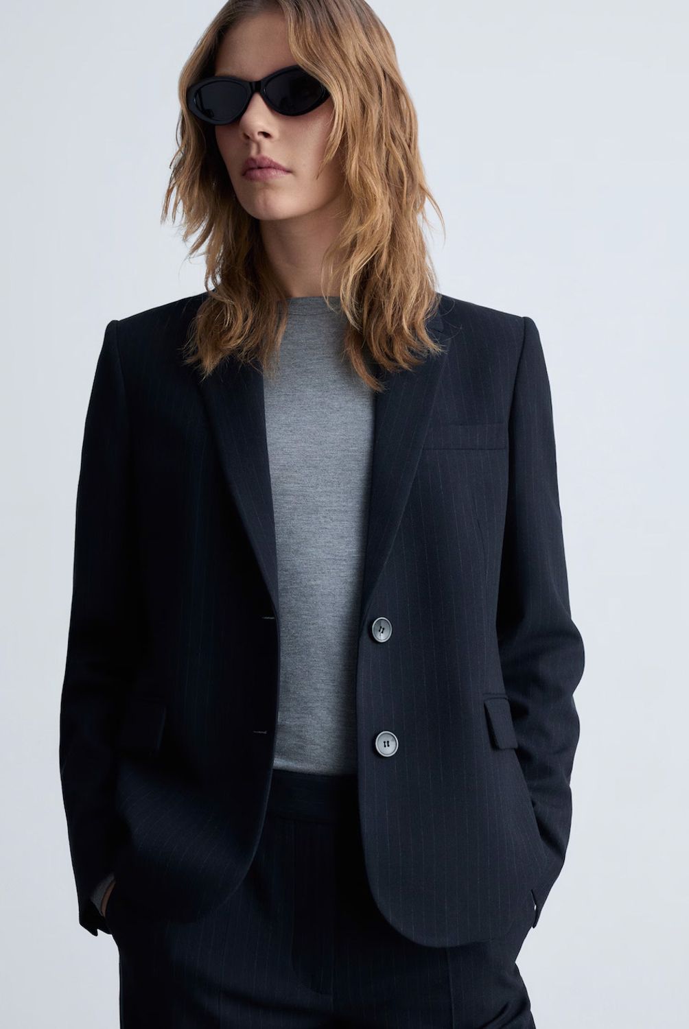 MANGO - Blazer Traje Raya Diplomática Mujer Mango