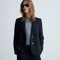MANGO - Blazer Traje Raya Diplomática Mujer