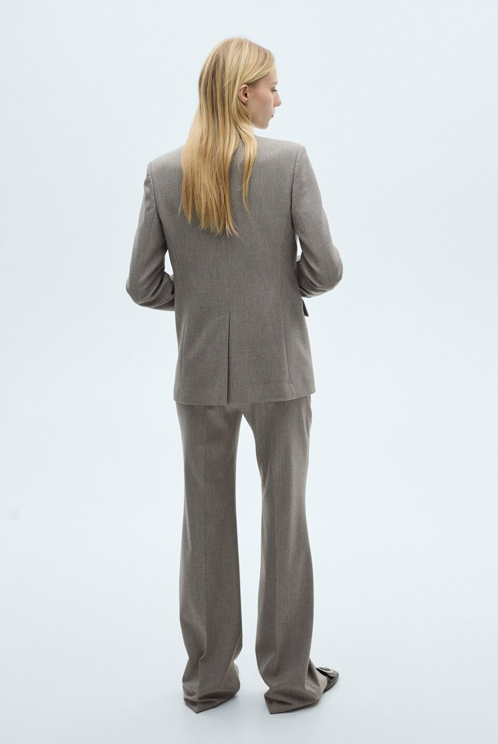 MANGO - Pantalón Recto Traje Mujer Mango