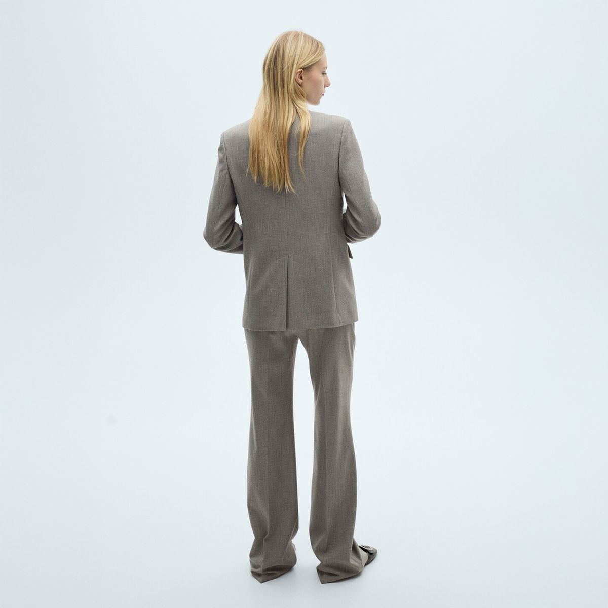 MANGO - Pantalón Recto Traje Mujer Mango