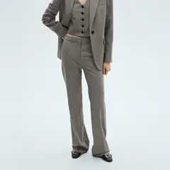 MANGO - Pantalón Recto Traje Mujer