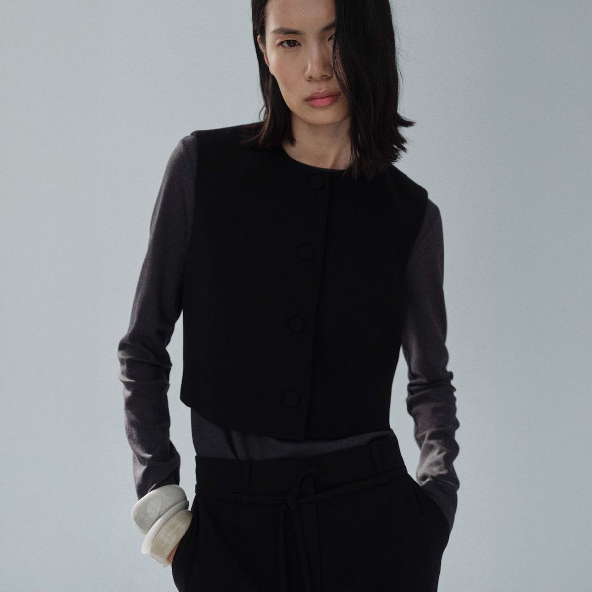 MANGO - Chaqueta Traje Botones Mujer Mango