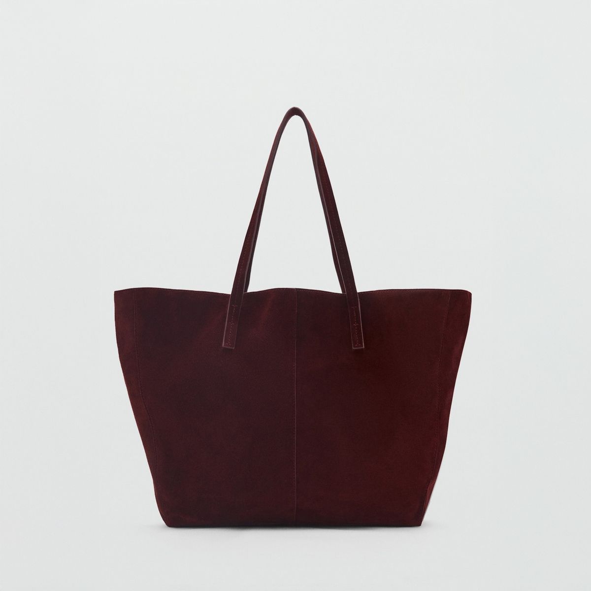 MANGO - Bolso Shopper Serraje Mujer Mango