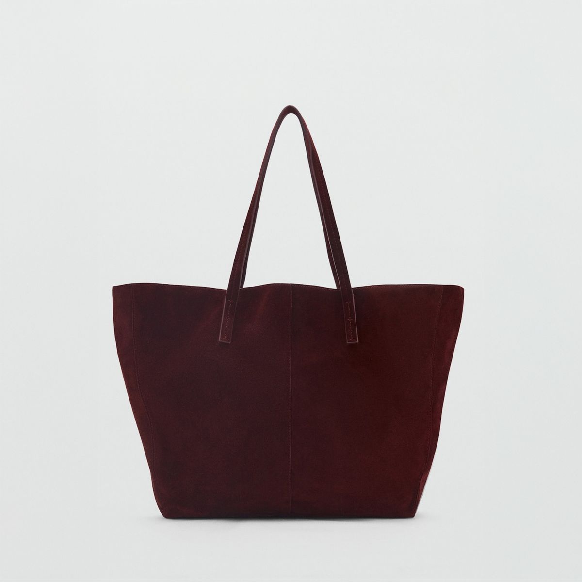 MANGO - Bolso Shopper Serraje Mujer Mango