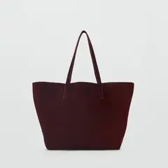 MANGO - Bolso Shopper Serraje Mujer
