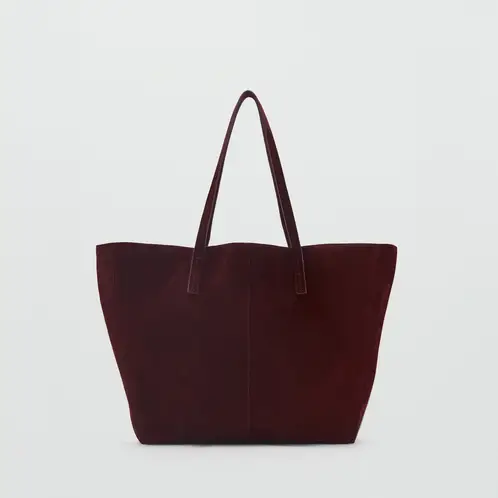 MANGO - Bolso Shopper Serraje Mujer