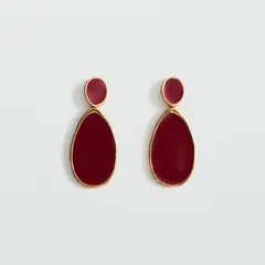 MANGO - Aros Largos Abalorios Mujer