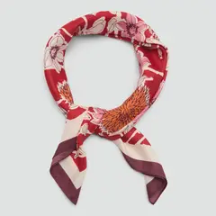 MANGO - Pañuelo Satinado Floral Mujer