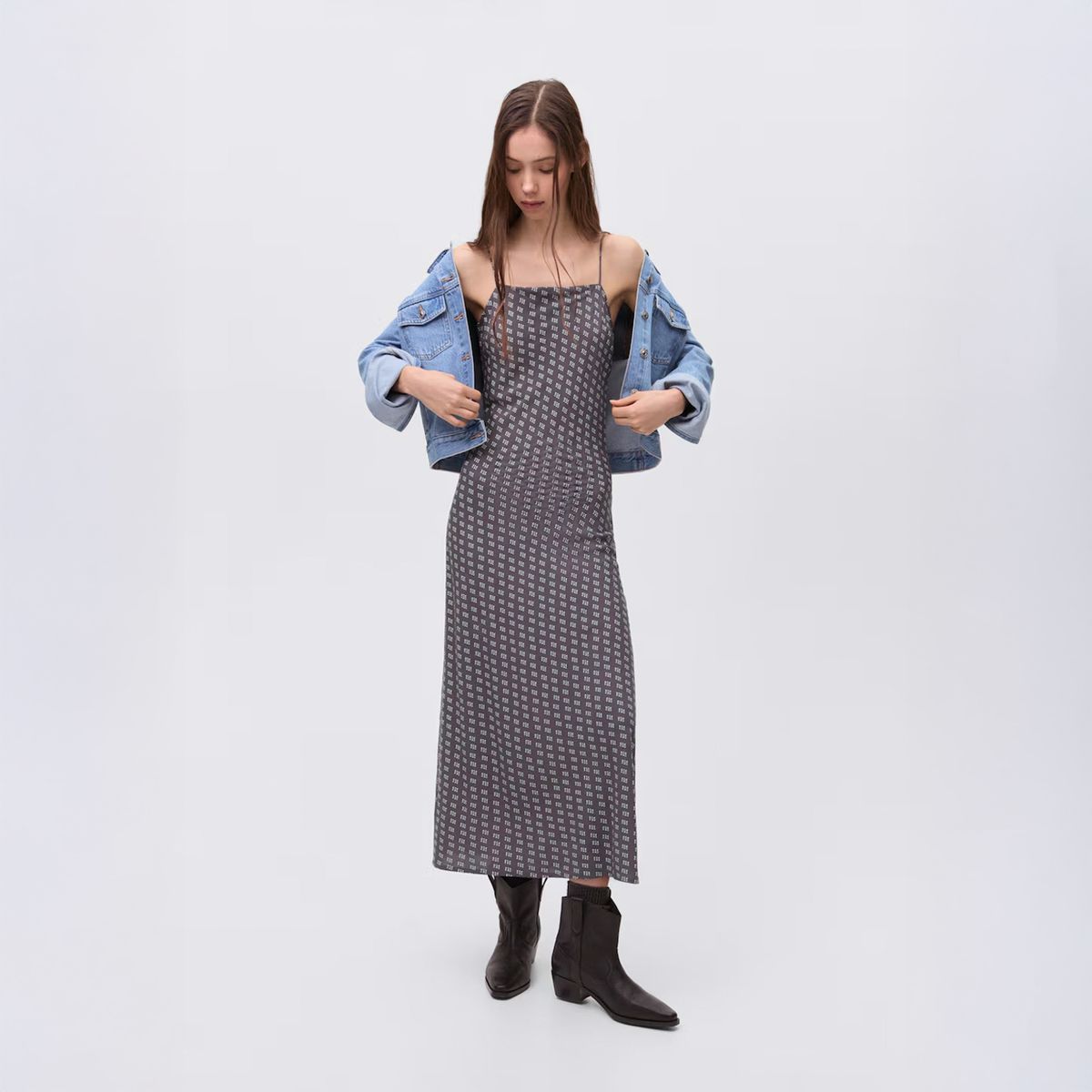 MANGO TEEN - Vestido Largo Estampado Mujer Mango Teen