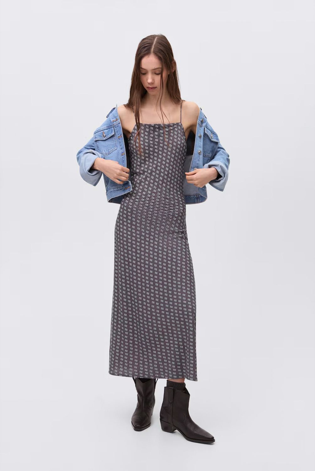 MANGO TEEN - Vestido Largo Estampado Mujer Mango Teen