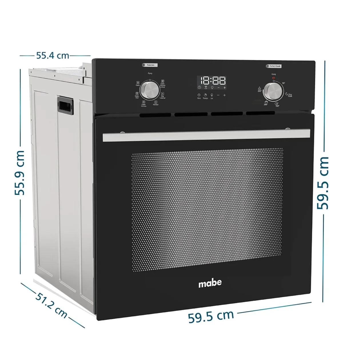 MABE - Horno Eléctrico 68 Lts 2200 W HM6045EXN0 Mabe