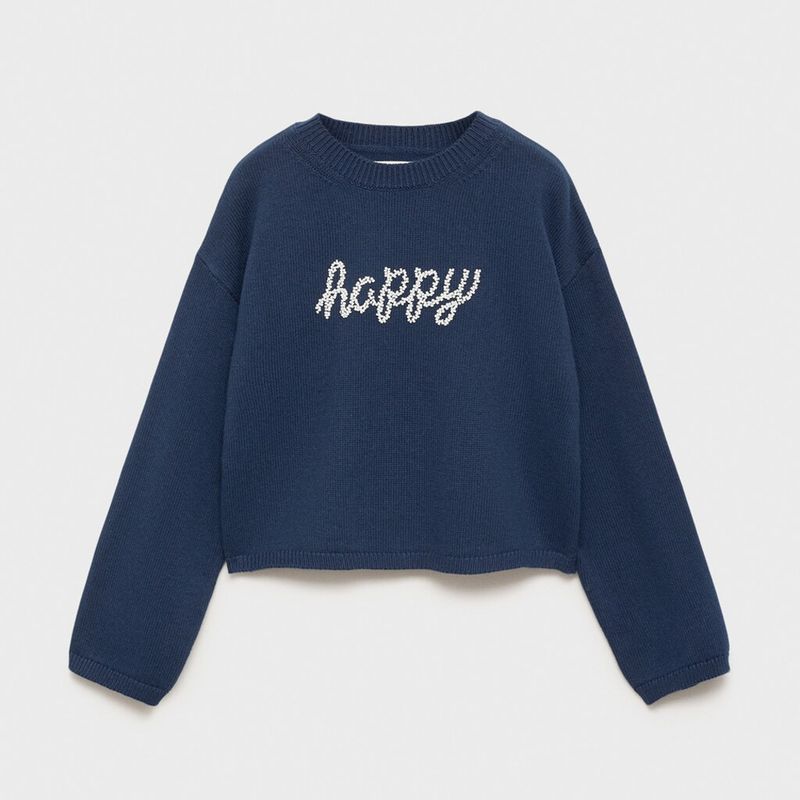 MANGO KIDS - Sweater Punto Abalorios Niña Mango Kids