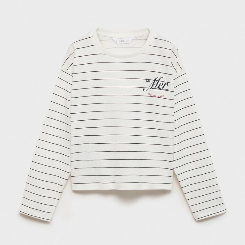 MANGO KIDS - Polera Algodón Estampada Niña Algodón Mango Kids