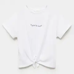 MANGO KIDS - Polera Estampada Nudo Niño Algodón