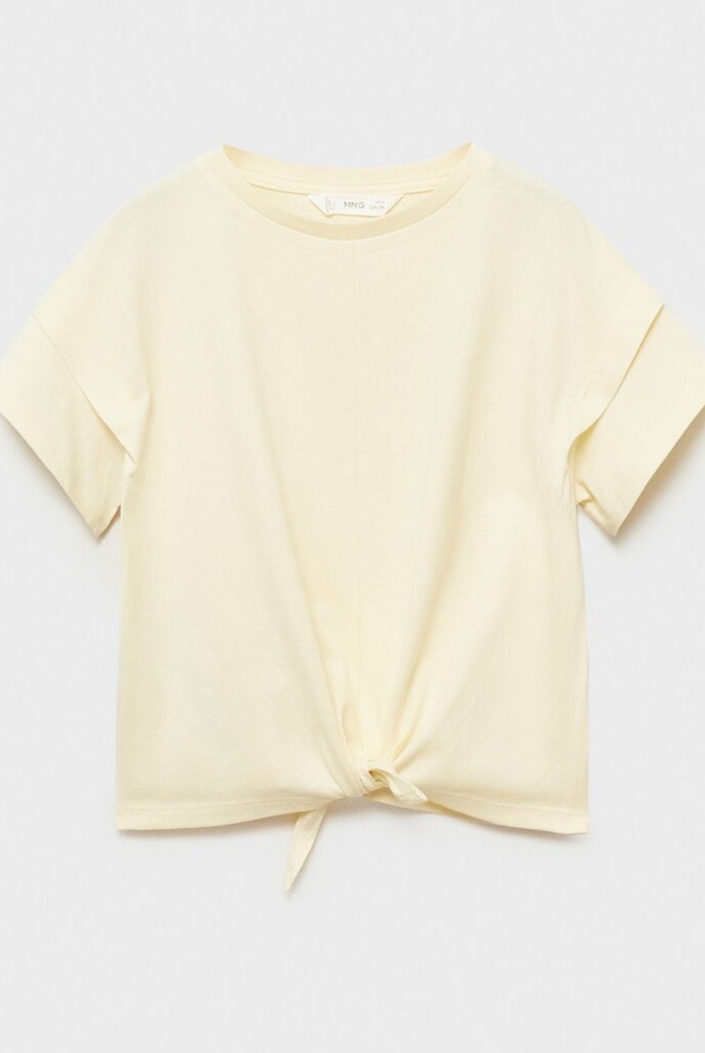 MANGO KIDS - Polera Algodón Detalle Nudo Niña Algodón Mango Kids