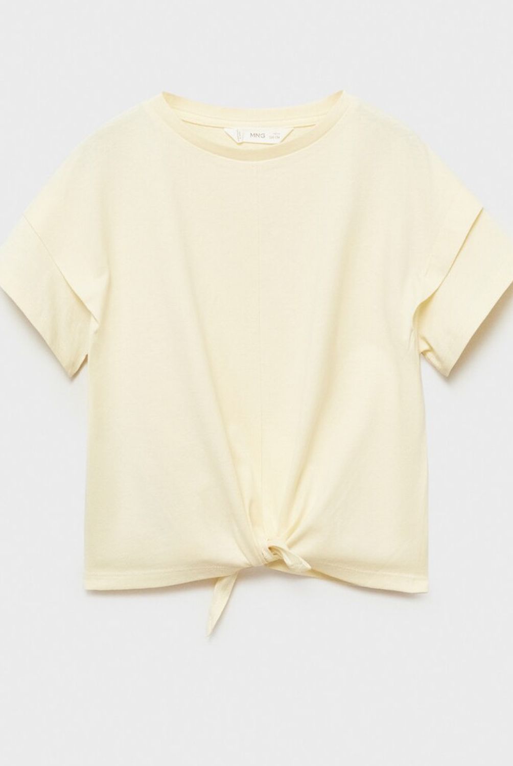 MANGO KIDS - Polera Algodón Detalle Nudo Niña Algodón Mango Kids