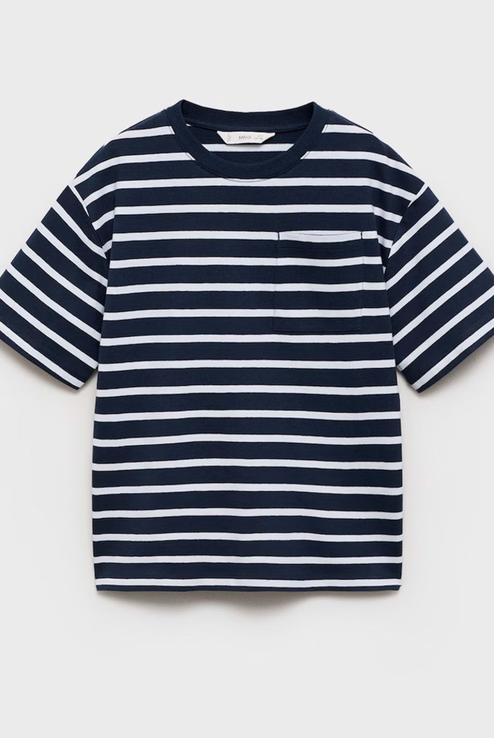 MANGO KIDS - Polera Algodón Rayas Niño Algodón Mango Kids