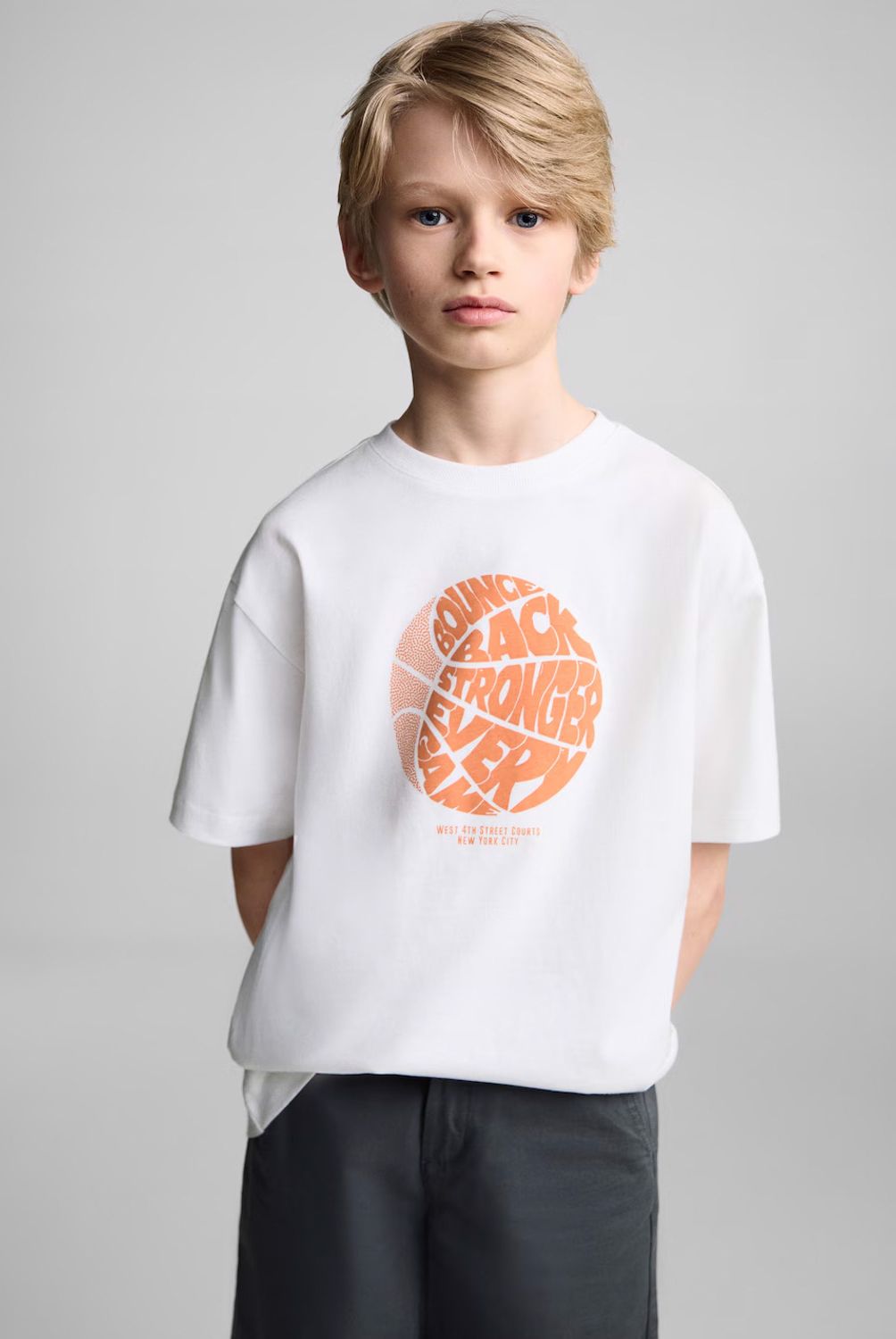 MANGO KIDS - Polera Algodón Estampado Niño Algodón Mango Kids