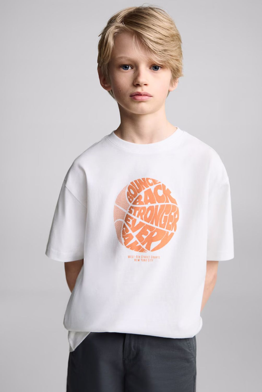 MANGO KIDS - Polera Algodón Estampado Niño Algodón Mango Kids