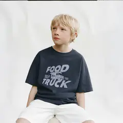 MANGO KIDS - Polera Algodón Estampada Niño Algodón