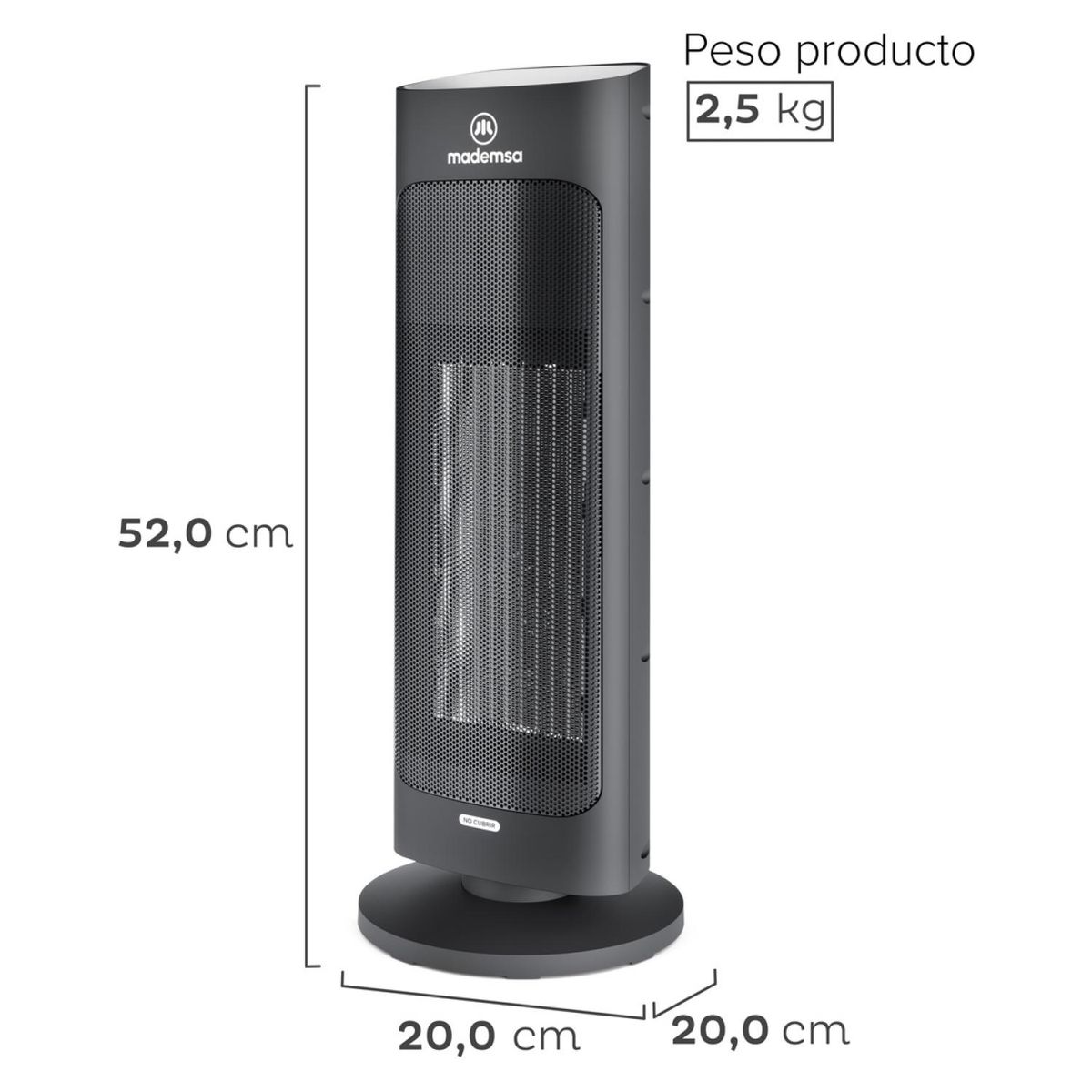 MADEMSA - Estufa Ptc 2000W EH100 Mademsa